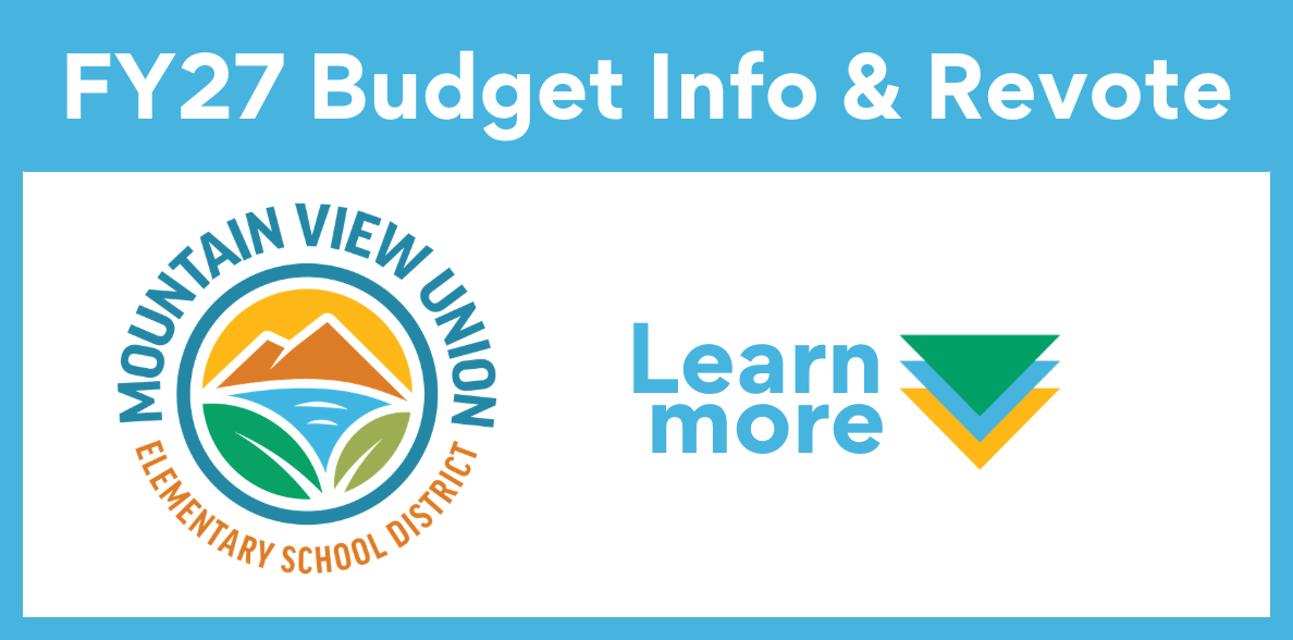 Mountain View Union logo and MVU FY27 Budget Vote on May 20 Learn more graphic